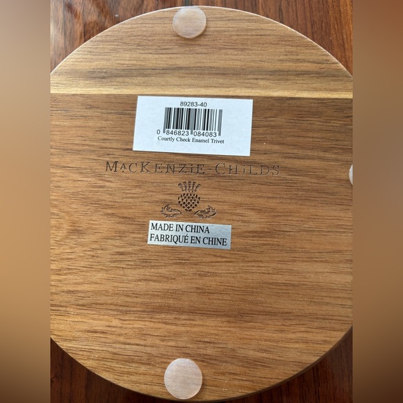 McKenzie child’s Courtney check 7 in trivet NEW - Picture 2 of 2